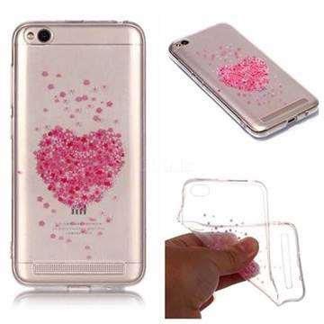Heart Cherry Blossoms Super Clear Soft TPU Back Cover for Xiaomi Redmi 5A
