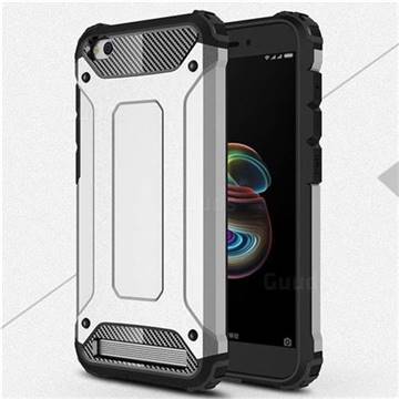 King Kong Armor Premium Shockproof Dual Layer Rugged Hard Cover for Xiaomi Redmi 5A - Technology Silver