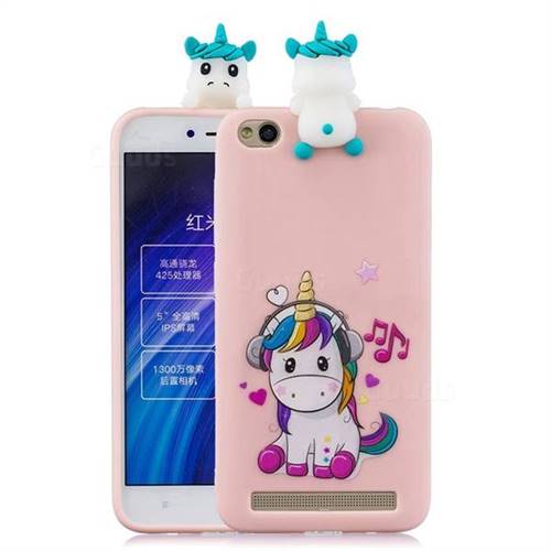 Music Unicorn Soft 3D Climbing Doll Soft Case for Xiaomi Redmi 5A