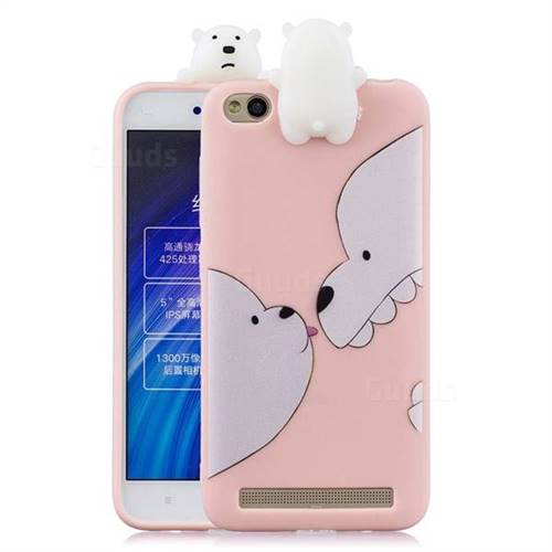 Big White Bear Soft 3D Climbing Doll Soft Case for Xiaomi Redmi 5A