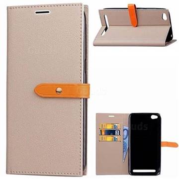 Luxury Fashion Korean PU Leather Wallet Case for Xiaomi Redmi 5A - Gray