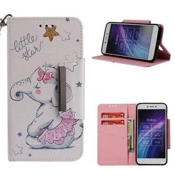 Skirt Jumbo Big Metal Buckle PU Leather Wallet Phone Case for Xiaomi Redmi 5A