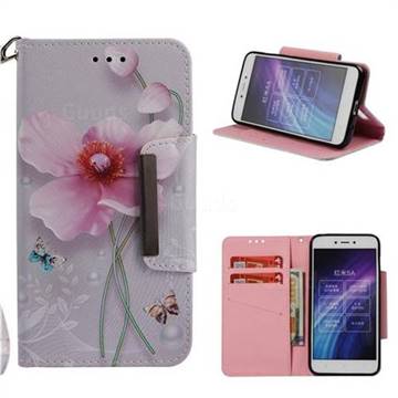 Pearl Flower Big Metal Buckle PU Leather Wallet Phone Case for Xiaomi Redmi 5A