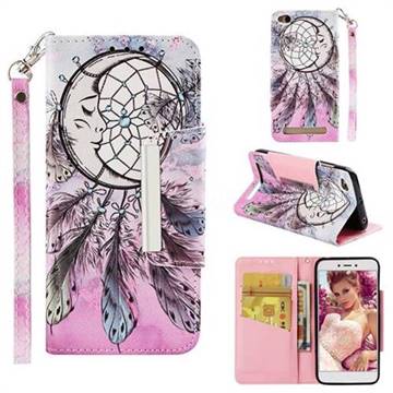 Angel Monternet Big Metal Buckle PU Leather Wallet Phone Case for Xiaomi Redmi 5A