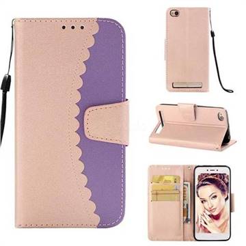 Lace Stitching Mobile Phone Case for Xiaomi Redmi 5A - Purple
