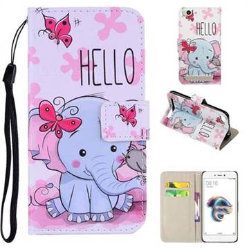 Butterfly Elephant PU Leather Wallet Phone Case Cover for Xiaomi Redmi 5A