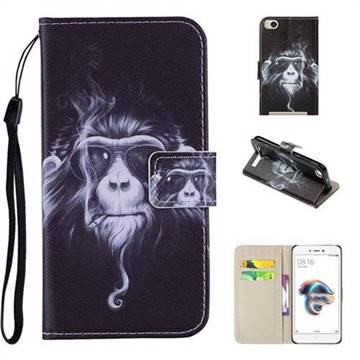 Chimpanzee PU Leather Wallet Phone Case Cover for Xiaomi Redmi 5A