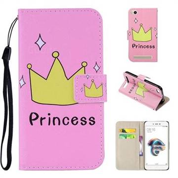 Princess PU Leather Wallet Phone Case Cover for Xiaomi Redmi 5A