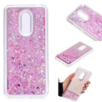 Glitter Sand Mirror Quicksand Dynamic Liquid Star TPU Case for Mi Xiaomi Redmi 5 Plus - Cherry Pink