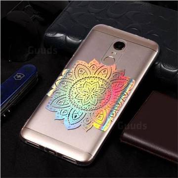 Lotus Pattern Bright Color Laser Soft TPU Case for Mi Xiaomi Redmi 5 Plus