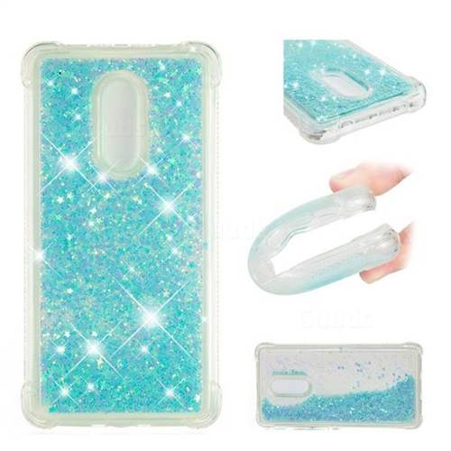 Dynamic Liquid Glitter Sand Quicksand TPU Case for Mi Xiaomi Redmi 5 Plus - Silver Blue Star