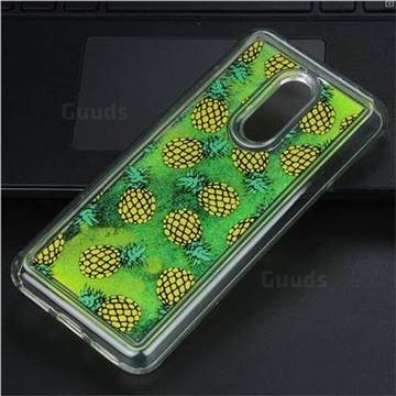 Pineapple Glassy Glitter Quicksand Dynamic Liquid Soft Phone Case for Mi Xiaomi Redmi 5 Plus