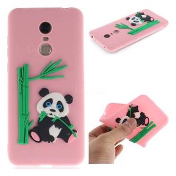 Panda Eating Bamboo Soft 3D Silicone Case for Mi Xiaomi Redmi 5 Plus - Pink