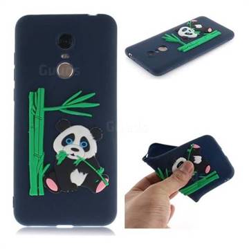 Panda Eating Bamboo Soft 3D Silicone Case for Mi Xiaomi Redmi 5 Plus - Dark Blue