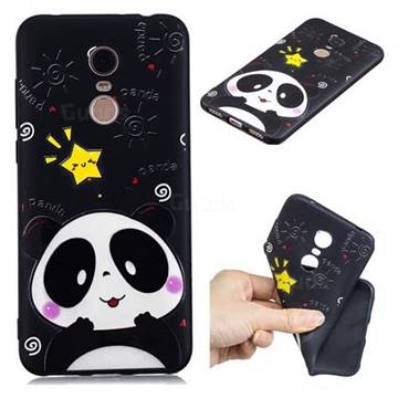 Cute Bear 3D Embossed Relief Black TPU Cell Phone Back Cover for Mi Xiaomi Redmi 5 Plus