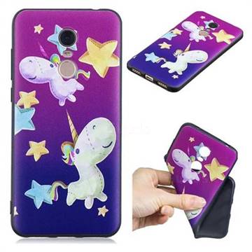 Pony 3D Embossed Relief Black TPU Cell Phone Back Cover for Mi Xiaomi Redmi 5 Plus