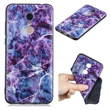 Marble 3D Embossed Relief Black TPU Cell Phone Back Cover for Mi Xiaomi Redmi 5 Plus