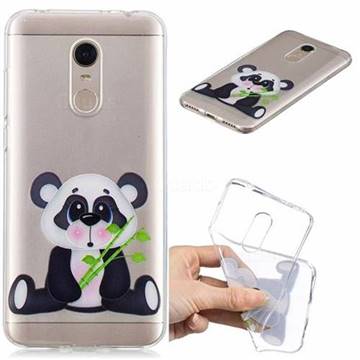 Bamboo Panda Clear Varnish Soft Phone Back Cover for Mi Xiaomi Redmi 5 Plus