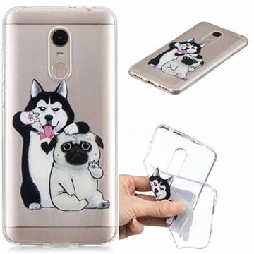 Selfie Dog Clear Varnish Soft Phone Back Cover for Mi Xiaomi Redmi 5 Plus