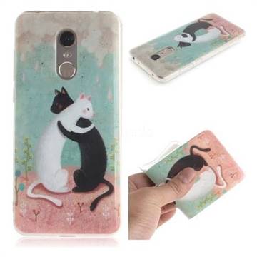 Black and White Cat IMD Soft TPU Cell Phone Back Cover for Mi Xiaomi Redmi 5 Plus