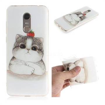Cute Tomato Cat IMD Soft TPU Cell Phone Back Cover for Mi Xiaomi Redmi 5 Plus