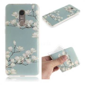 Magnolia Flower IMD Soft TPU Cell Phone Back Cover for Mi Xiaomi Redmi 5 Plus