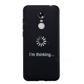 Thinking Stick Figure Matte Black TPU Phone Cover for Mi Xiaomi Redmi 5 Plus