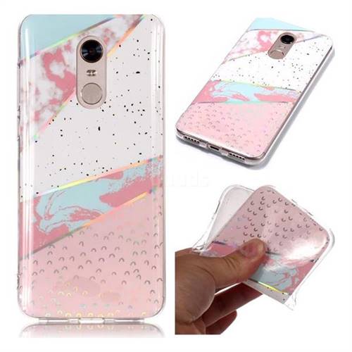 Matching Color Marble Pattern Bright Color Laser Soft TPU Case for Mi Xiaomi Redmi 5 Plus