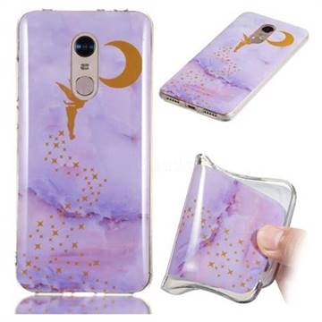 Elf Purple Soft TPU Marble Pattern Phone Case for Mi Xiaomi Redmi 5 Plus