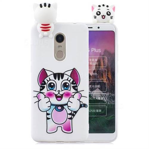 Cute Pink Kitten Soft 3D Climbing Doll Soft Case for Mi Xiaomi Redmi 5 Plus