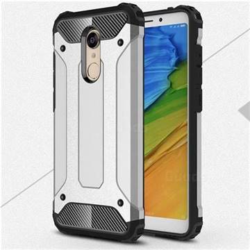 King Kong Armor Premium Shockproof Dual Layer Rugged Hard Cover for Mi Xiaomi Redmi 5 Plus - Technology Silver
