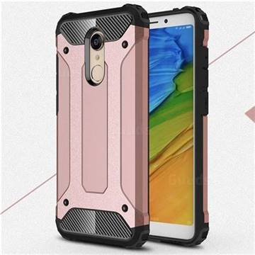 King Kong Armor Premium Shockproof Dual Layer Rugged Hard Cover for Mi Xiaomi Redmi 5 Plus - Rose Gold
