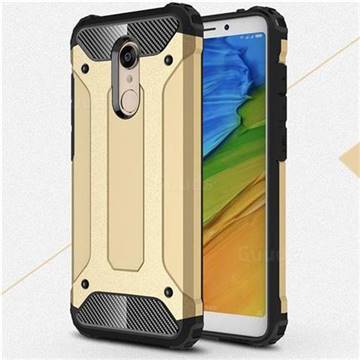 King Kong Armor Premium Shockproof Dual Layer Rugged Hard Cover for Mi Xiaomi Redmi 5 Plus - Champagne Gold