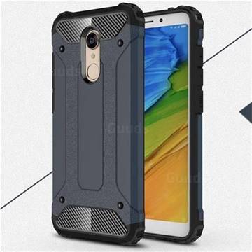 King Kong Armor Premium Shockproof Dual Layer Rugged Hard Cover for Mi Xiaomi Redmi 5 Plus - Navy