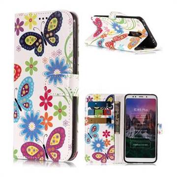 Color Flower Butterfly PU Leather Wallet Phone Case for Mi Xiaomi Redmi 5 Plus