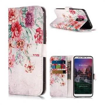 Vintage Rose Flower PU Leather Wallet Phone Case for Mi Xiaomi Redmi 5 Plus
