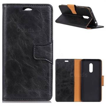 MURREN Luxury Crazy Horse PU Leather Wallet Phone Case for Mi Xiaomi Redmi 5 Plus - Black