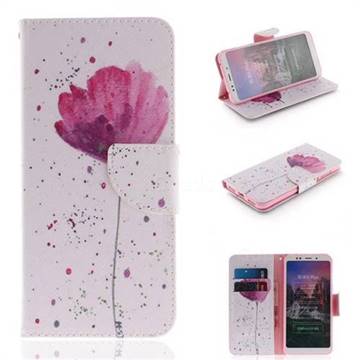 Purple Orchid PU Leather Wallet Case for Mi Xiaomi Redmi 5 Plus