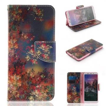 Colored Flowers PU Leather Wallet Case for Mi Xiaomi Redmi 5 Plus