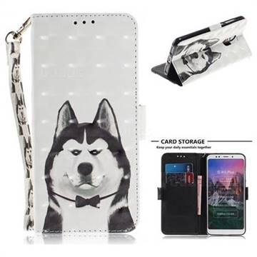 Husky Dog 3D Painted Leather Wallet Phone Case for Mi Xiaomi Redmi 5 Plus