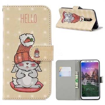 Hello Rabbit 3D Painted Leather Phone Wallet Case for Mi Xiaomi Redmi 5 Plus