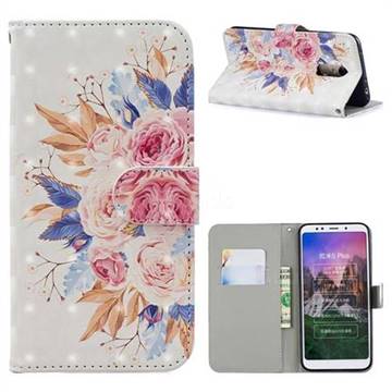 Rose Flowers 3D Painted Leather Phone Wallet Case for Mi Xiaomi Redmi 5 Plus