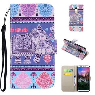 Totem Elephant PU Leather Wallet Phone Case Cover for Mi Xiaomi Redmi 5 Plus