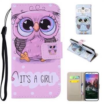 Lovely Owl PU Leather Wallet Phone Case Cover for Mi Xiaomi Redmi 5 Plus