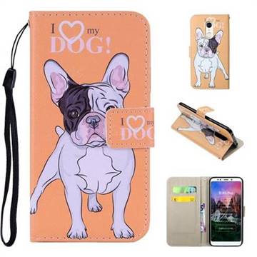Love Dog PU Leather Wallet Phone Case Cover for Mi Xiaomi Redmi 5 Plus