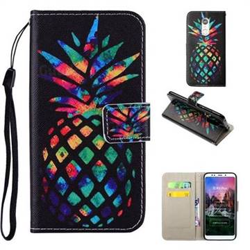 Colorful Pineapple PU Leather Wallet Phone Case Cover for Mi Xiaomi Redmi 5 Plus