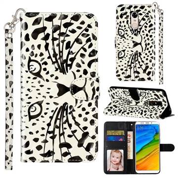 Leopard Panther 3D Leather Phone Holster Wallet Case for Mi Xiaomi Redmi 5 Plus