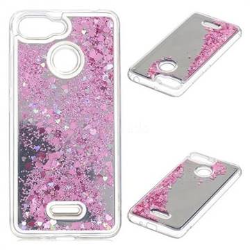 Glitter Sand Mirror Quicksand Dynamic Liquid Star TPU Case for Mi Xiaomi Redmi 6 - Cherry Pink