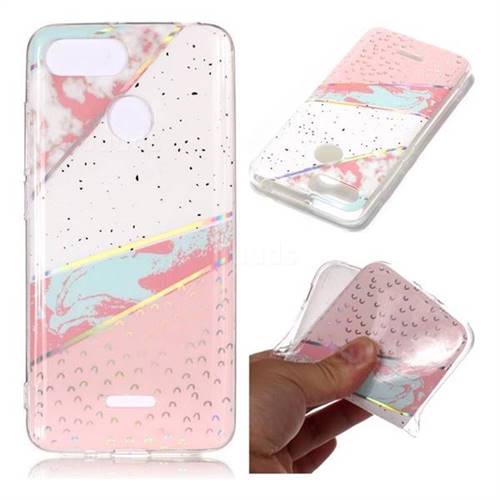 Matching Color Marble Pattern Bright Color Laser Soft TPU Case for Mi Xiaomi Redmi 6