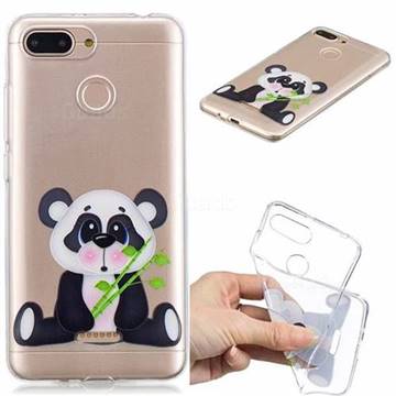 Bamboo Panda Clear Varnish Soft Phone Back Cover for Mi Xiaomi Redmi 6